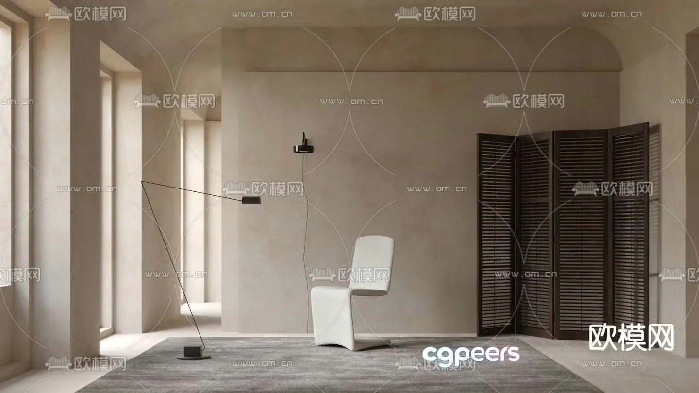 Modern single chair casual chair sofa chair 3d model