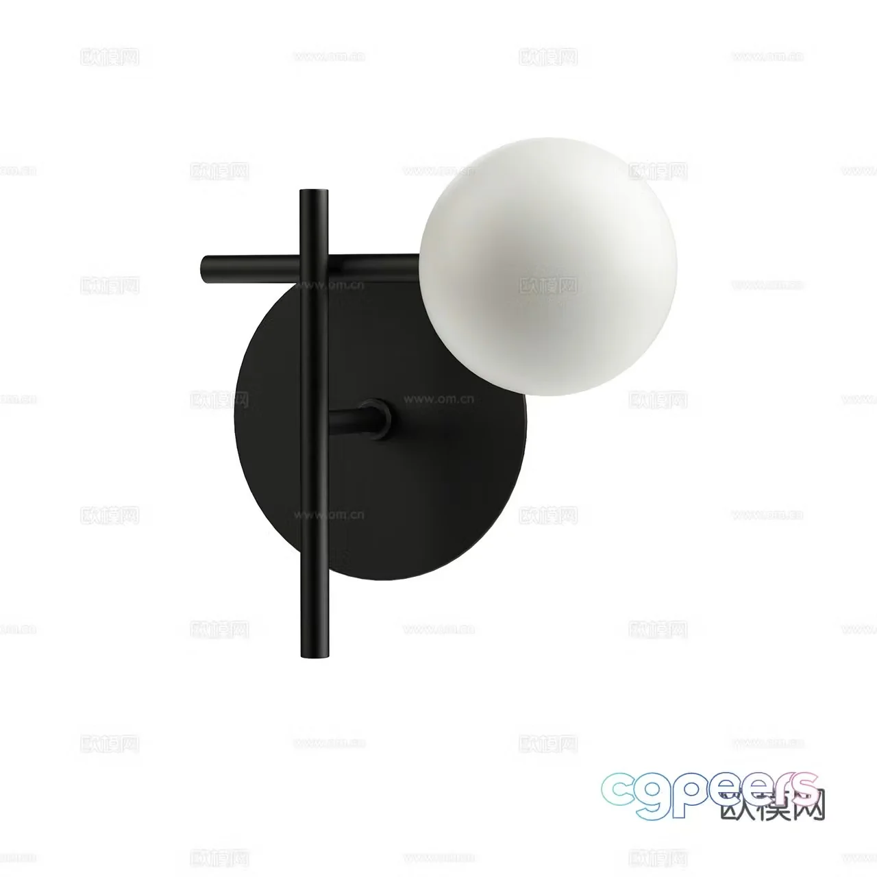 Mantra modern wall lamp minimalist wall lamp glass wall lamp spherical wall lamp 3d model