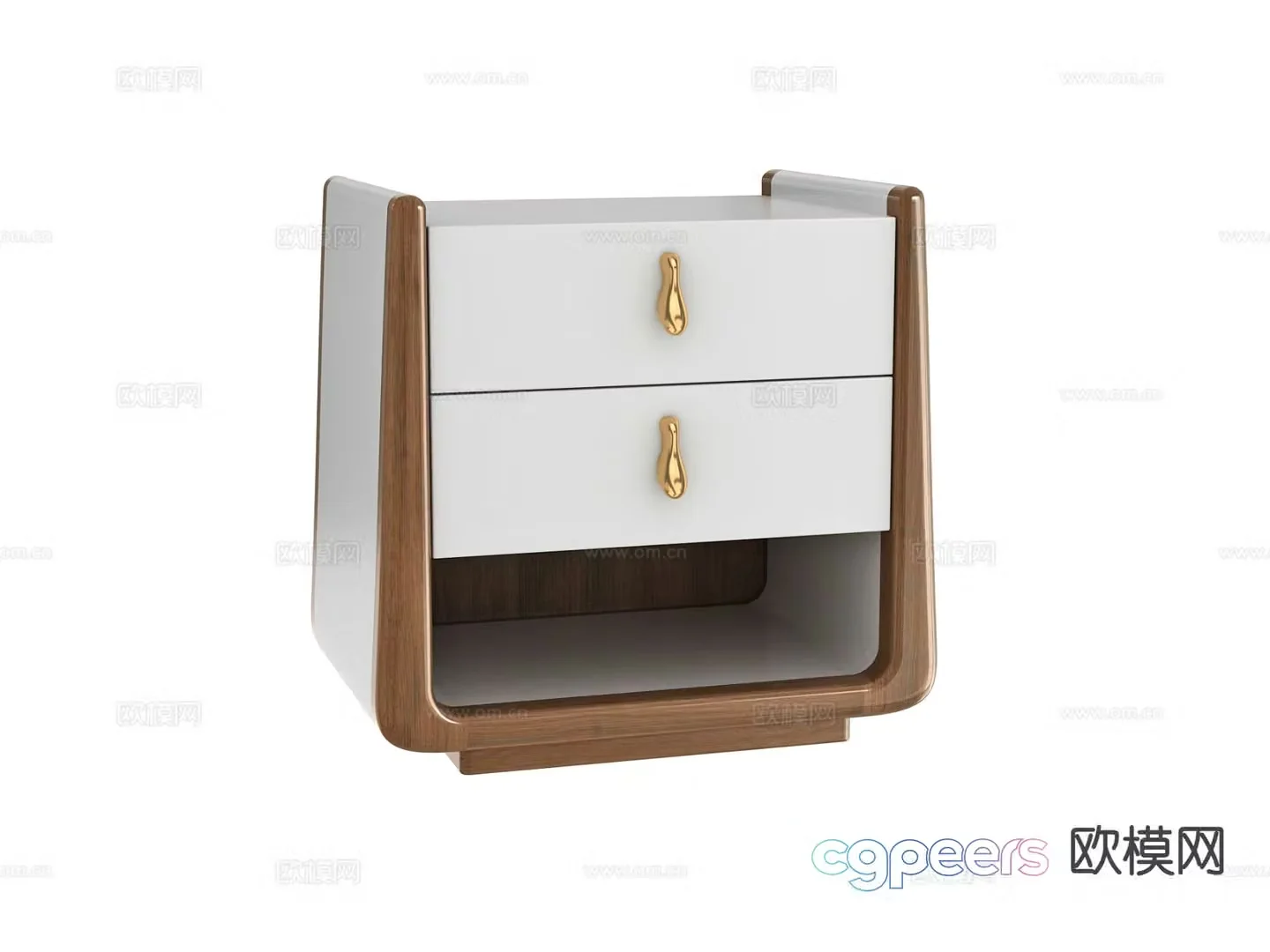 Light luxury bedside table 3D model