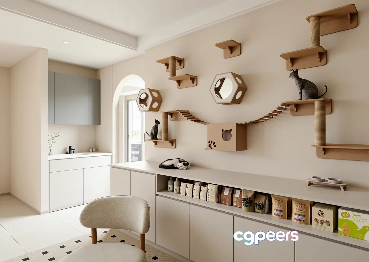 Modern Minimalist Room 3D Model – 14487 – VRAY Render