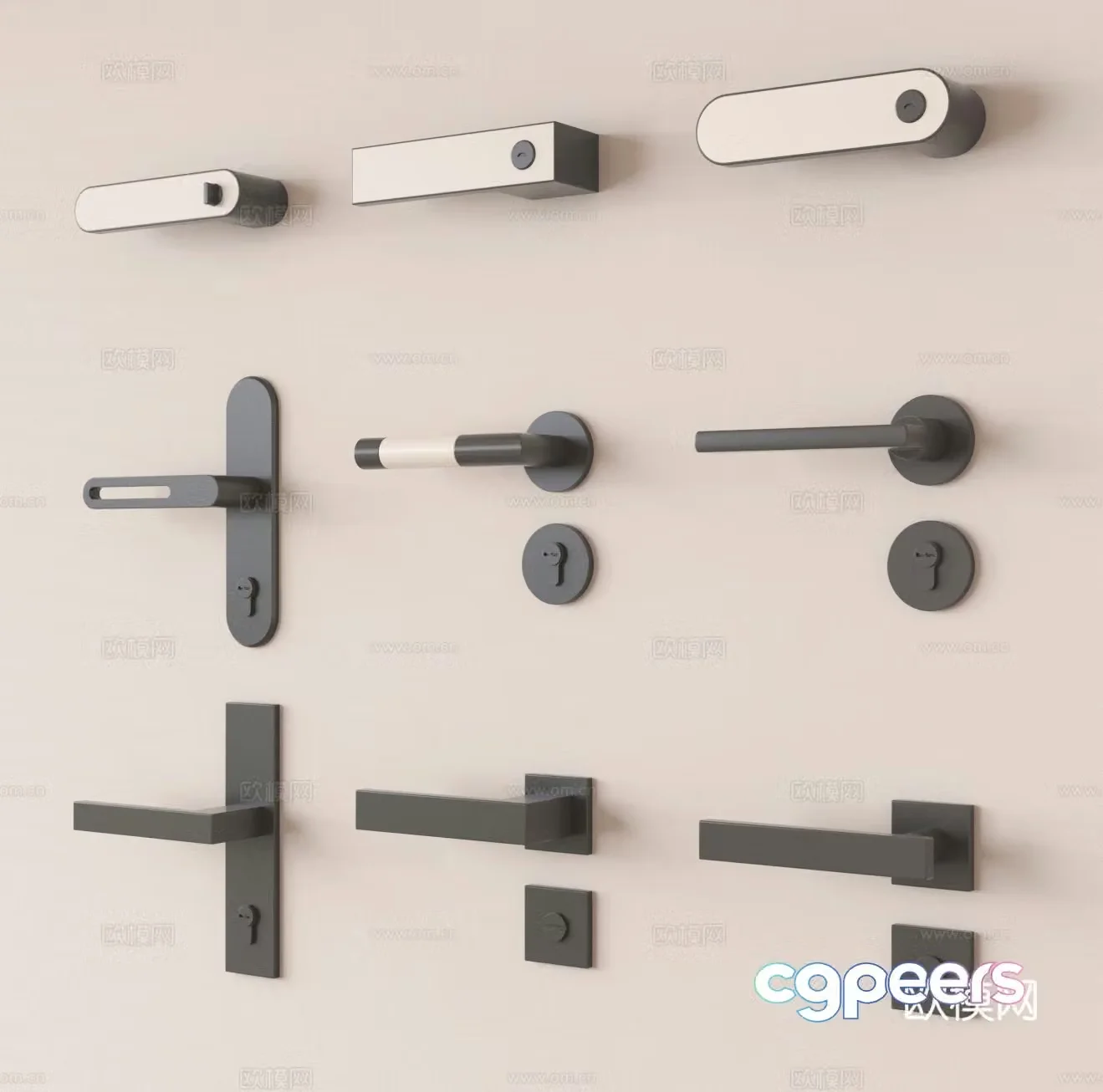 Door handle Door handle Door lock 3d model
