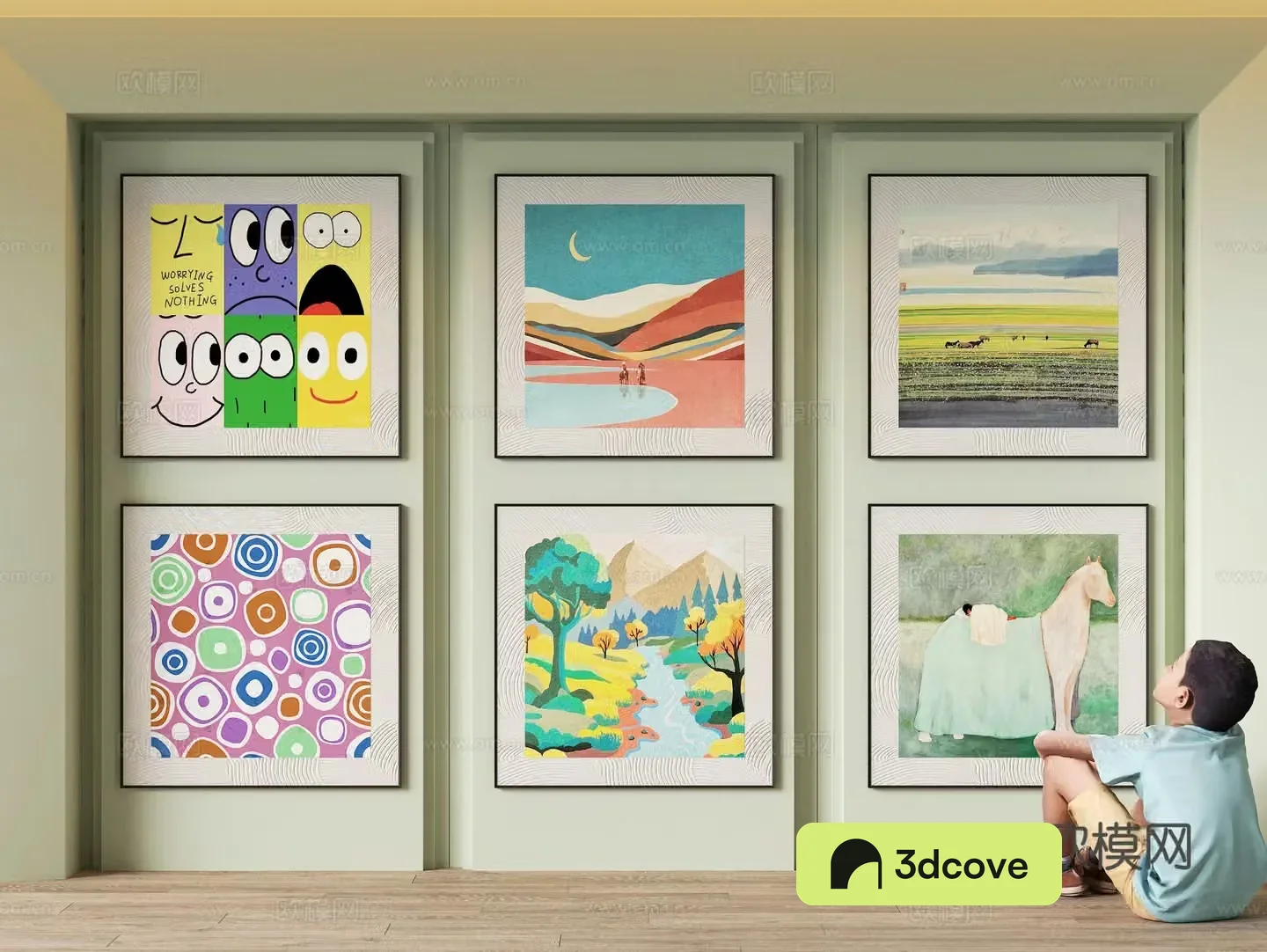 Modern children’s decorative hanging painting