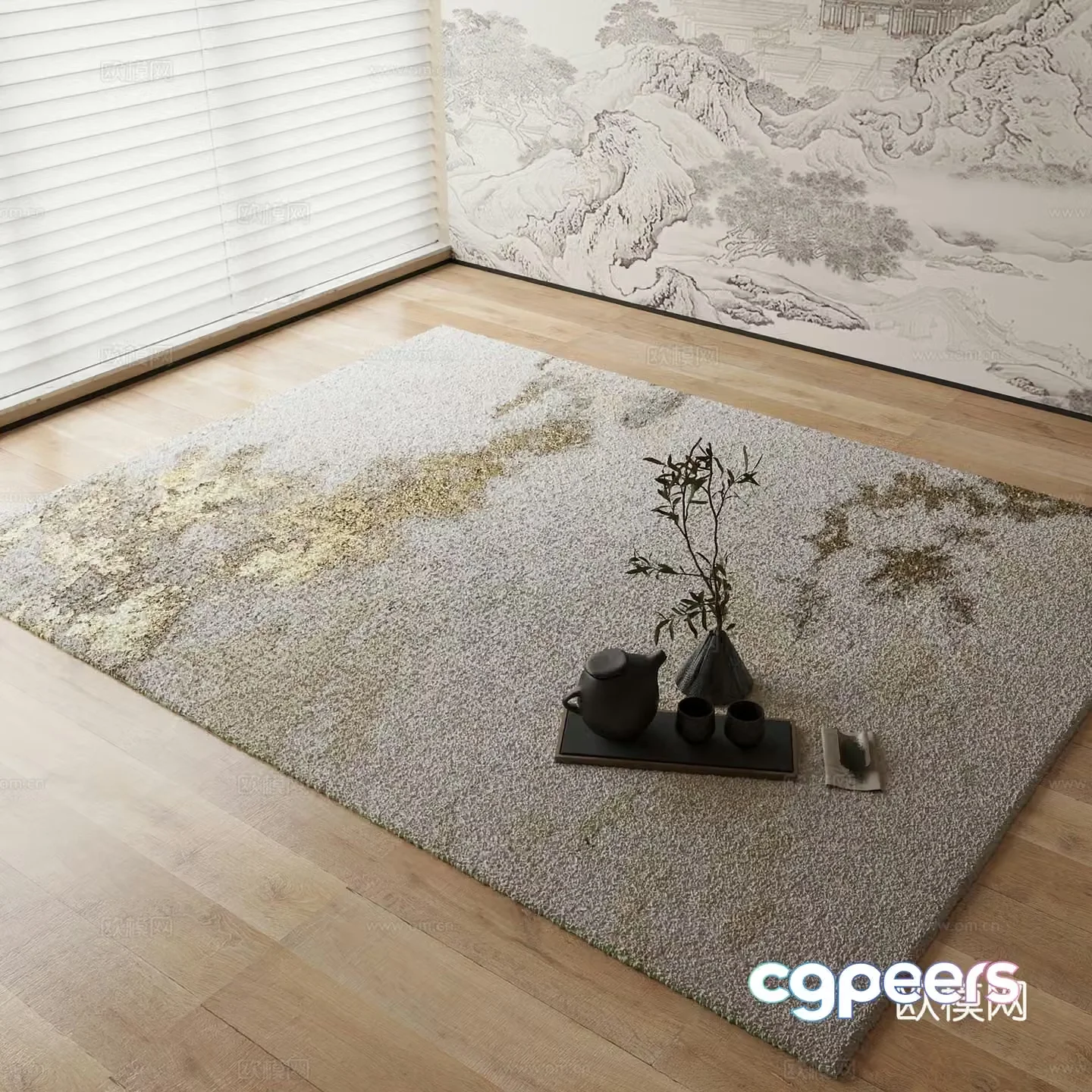 New Chinese carpet 3D model