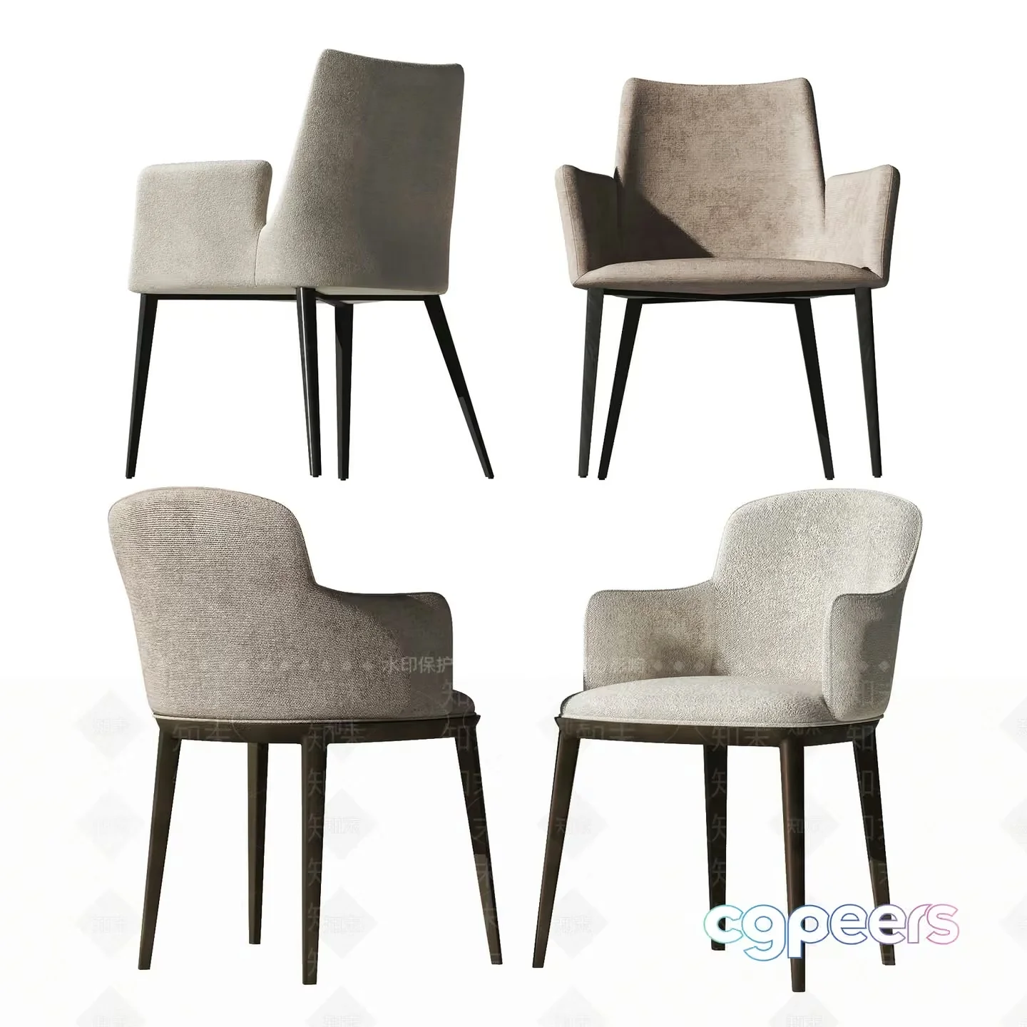 Modern Dining Chairs 3D Model – 15186 – VRAY Render
