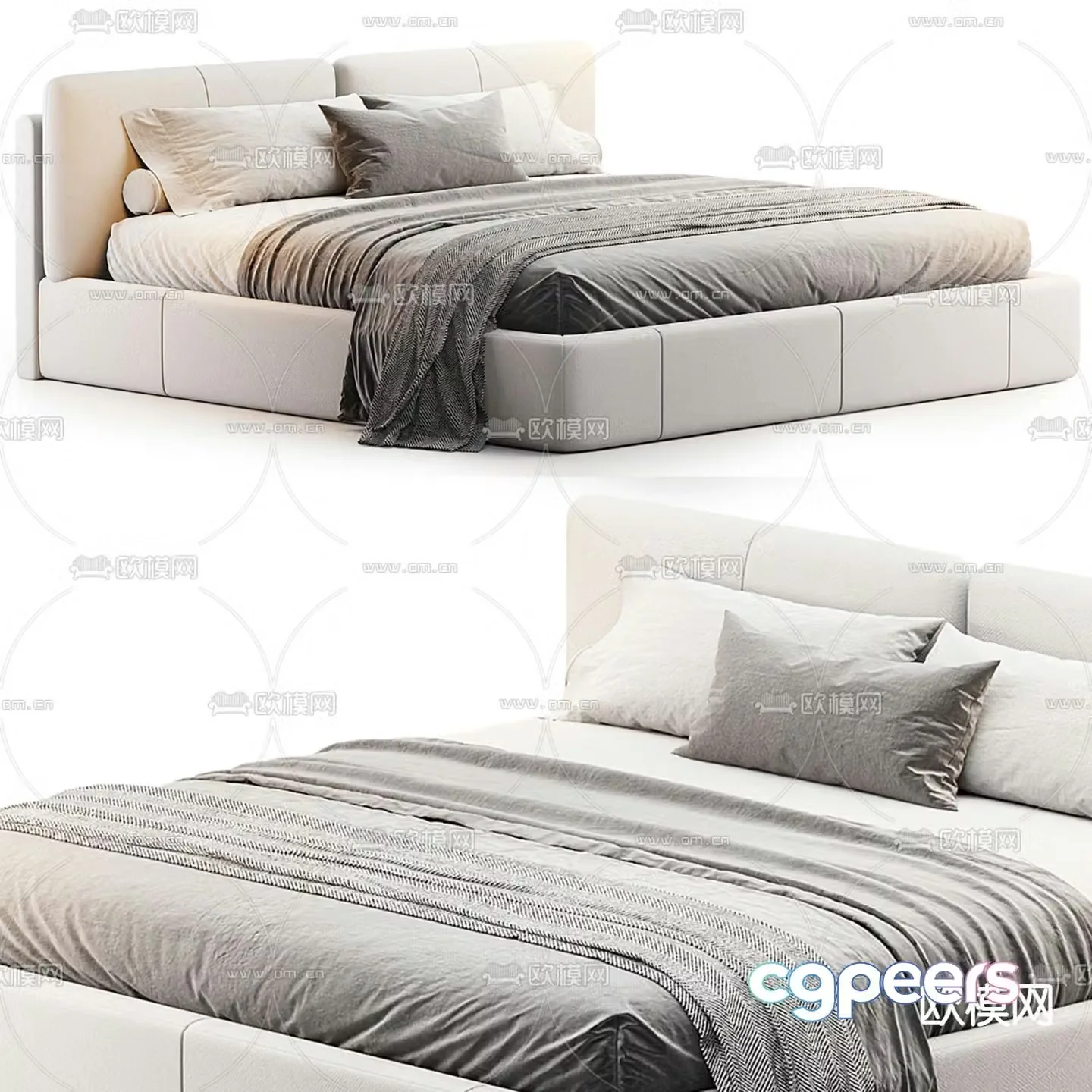 Double bed 3d model
