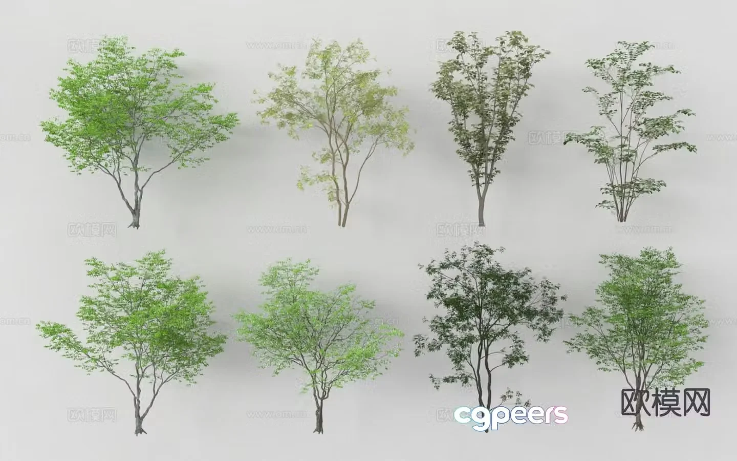 Landscape trees trees plant tree 3d model