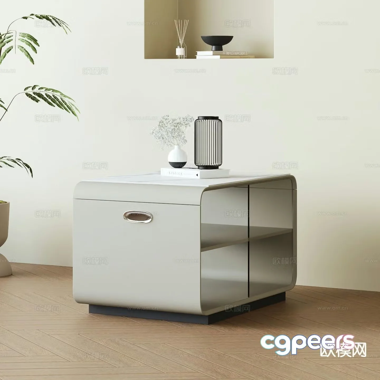 Modern bedside table 3d model