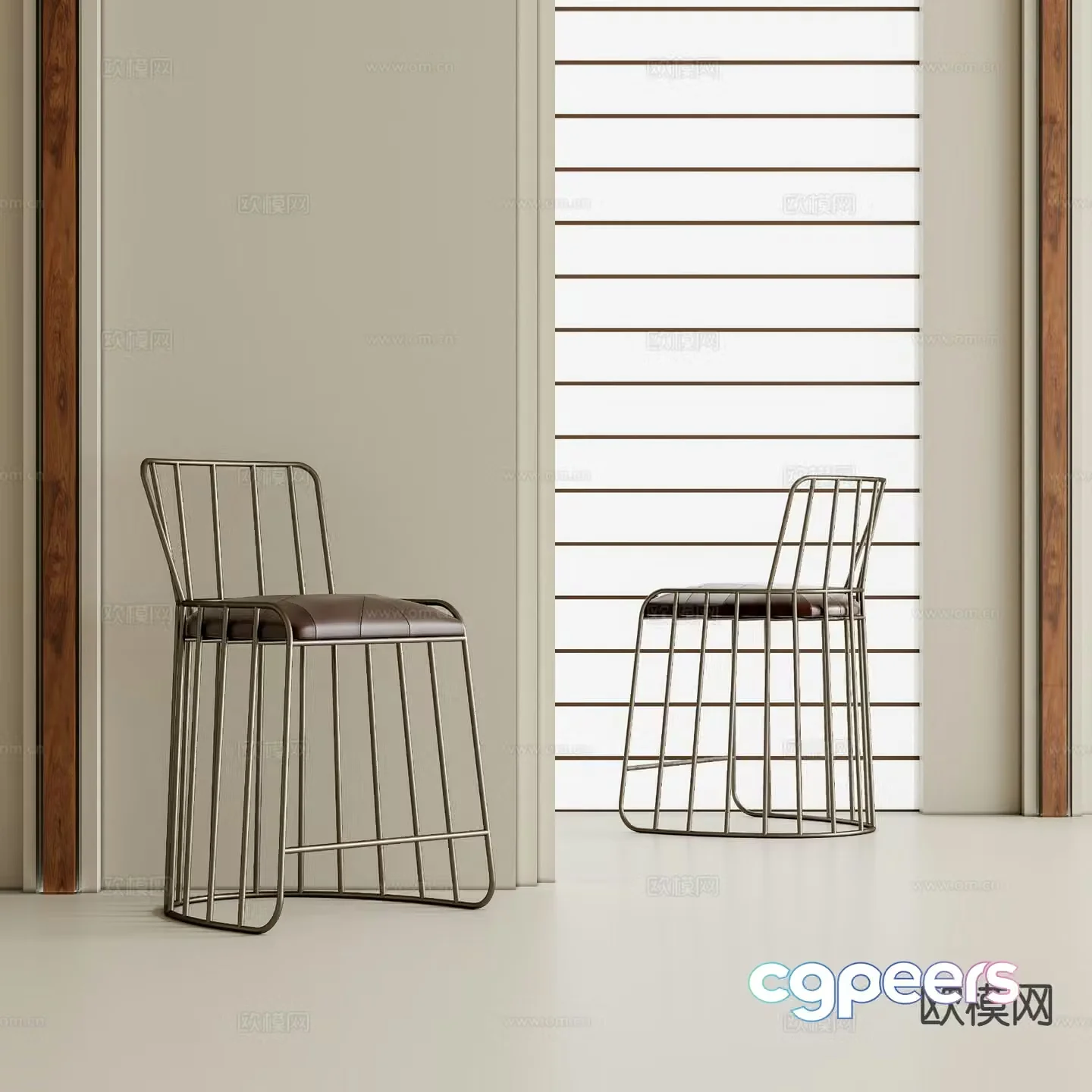 Modern chair dining chair 3d model