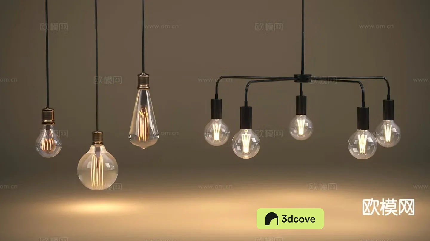 Industrial style chandelier glass bulb chandelier
