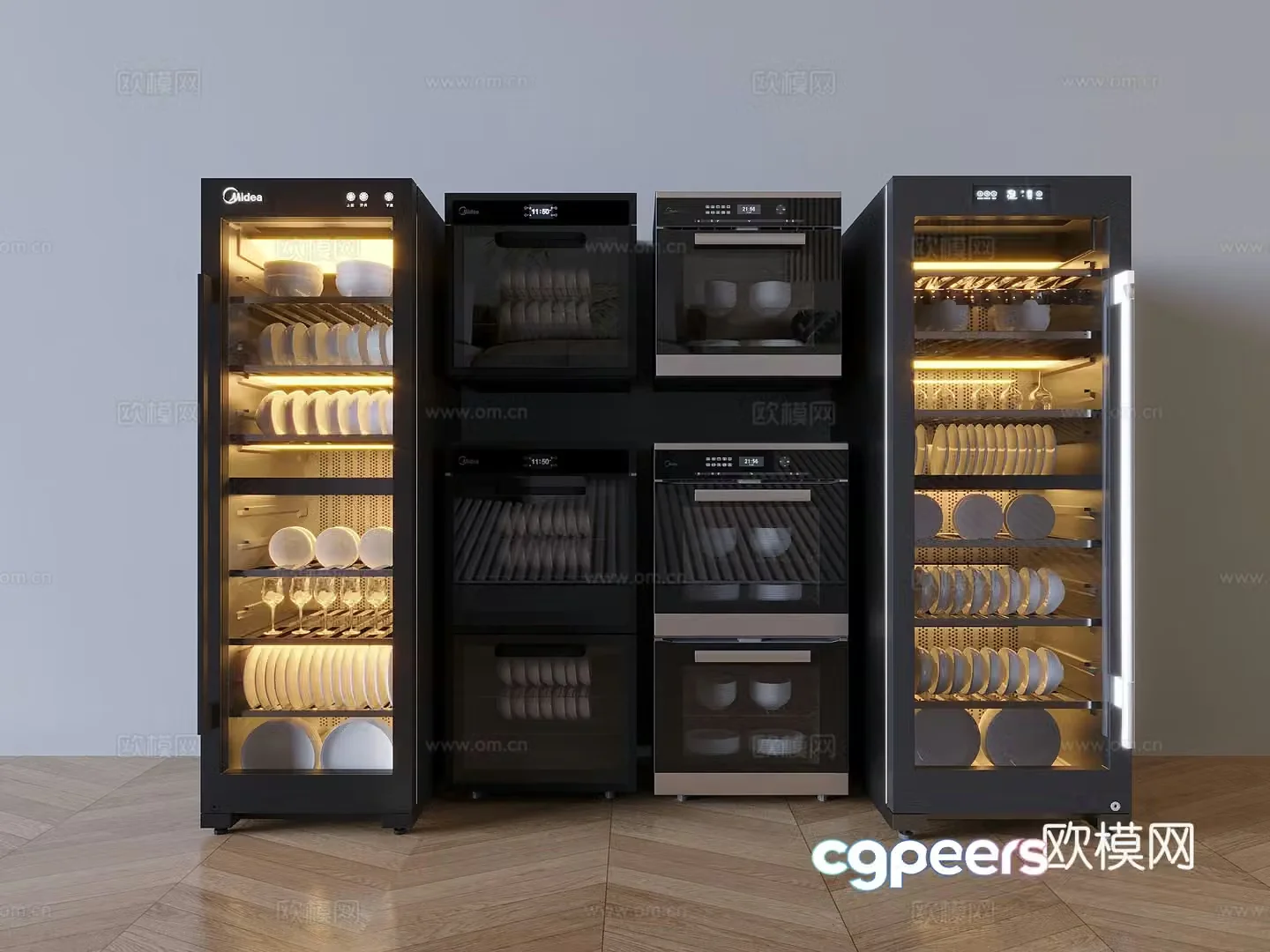 Smart disinfection cabinet tableware chopstick cabinet disinfection cabinet 3D model