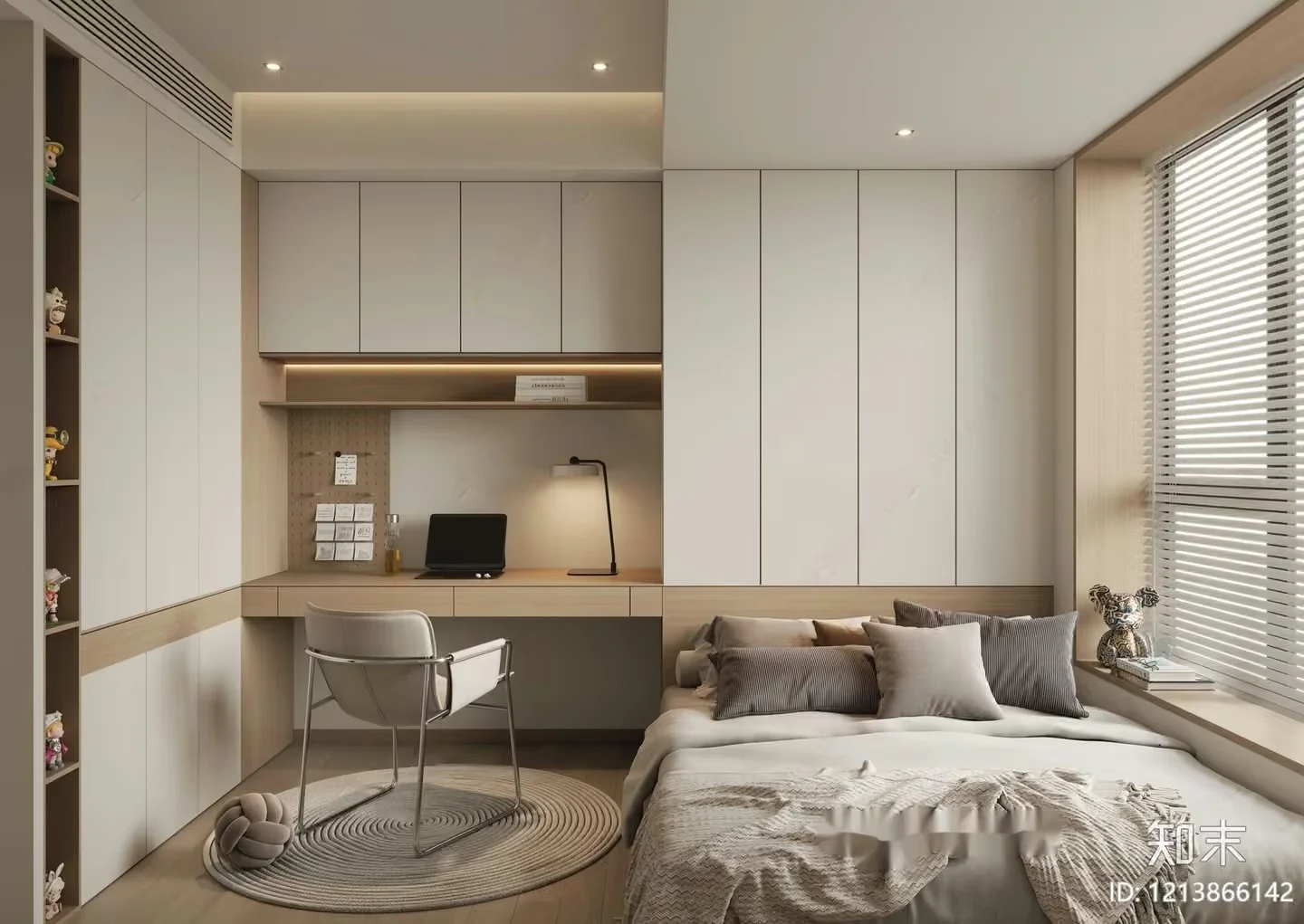 Cozy Bedroom 3D Model – 16684 – VRAY Render