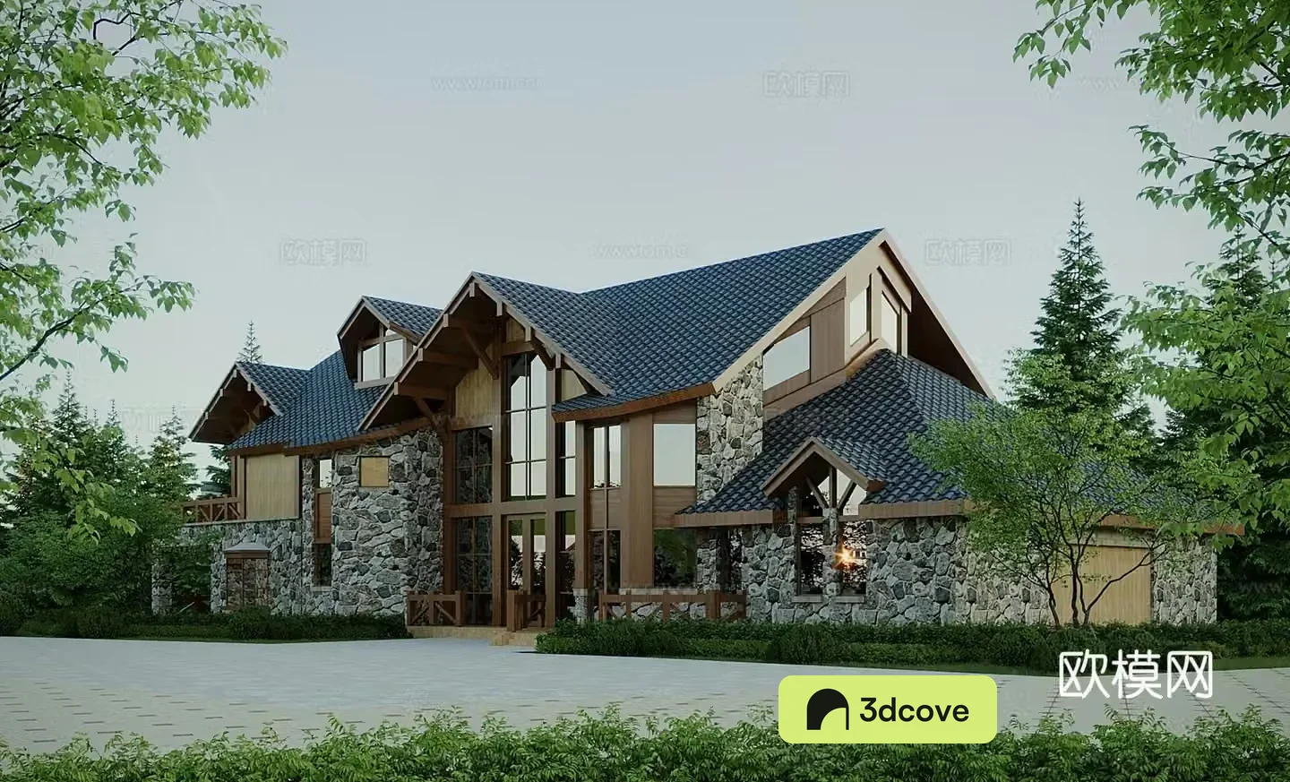 New Chinese villa building