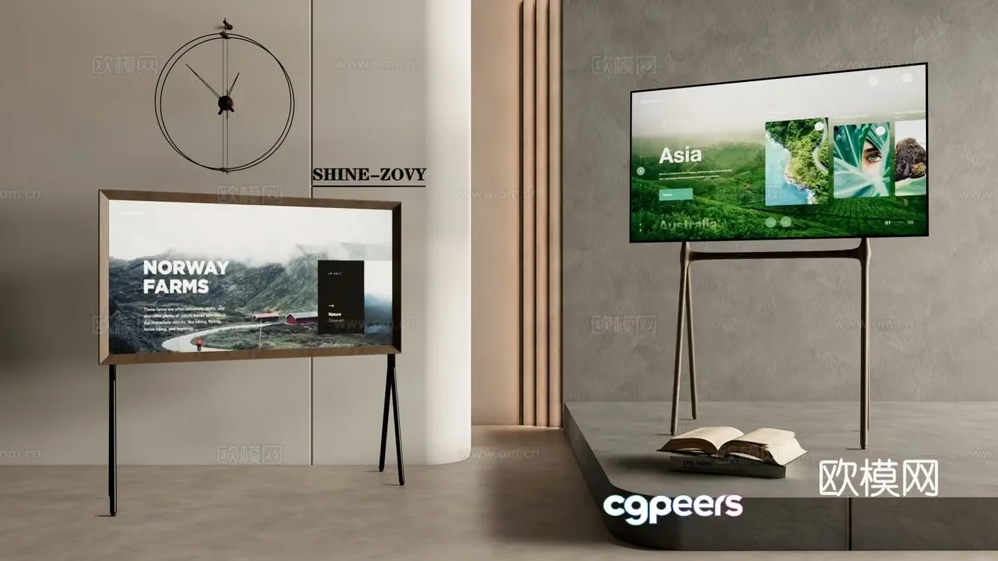 Modern stand tv mobile tv stand 3d model