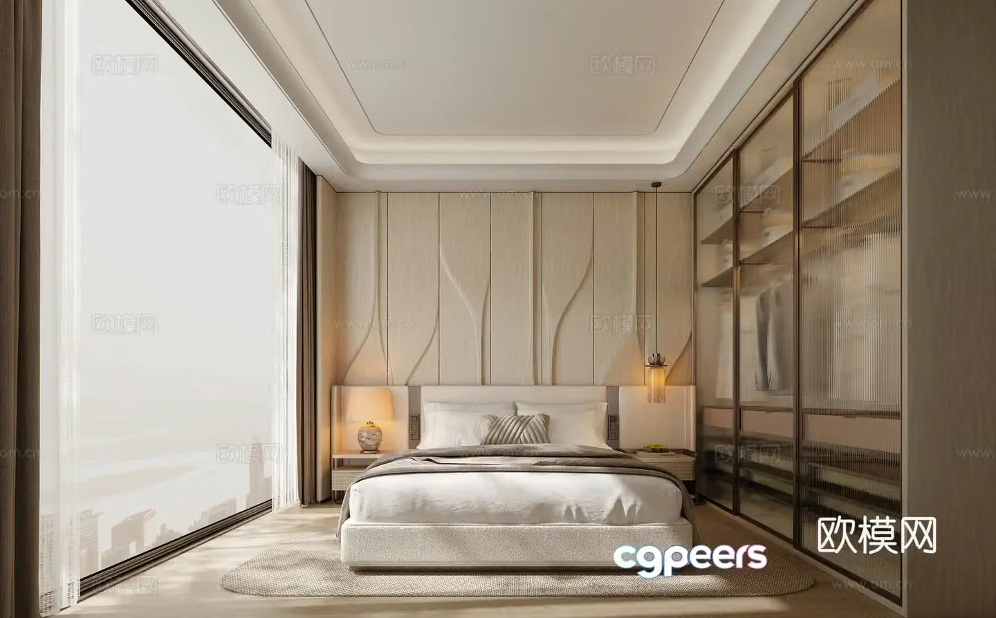Italian bedroom master bedroom 3d model
