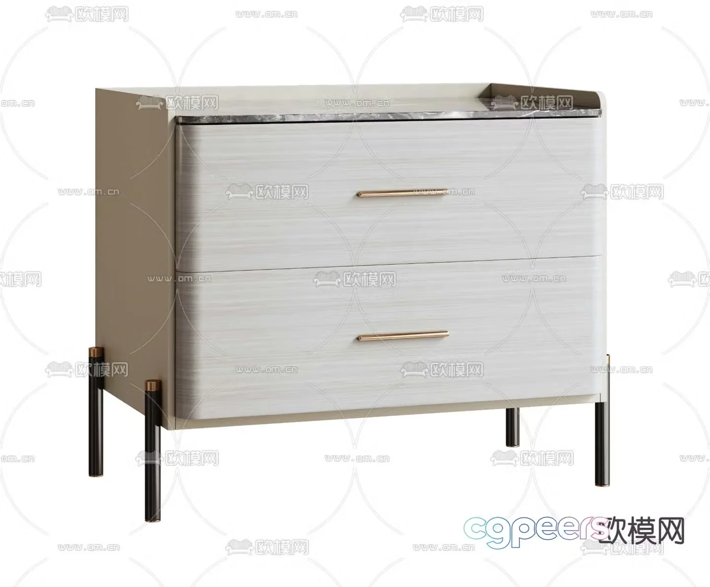 Modern bedside table 3d model