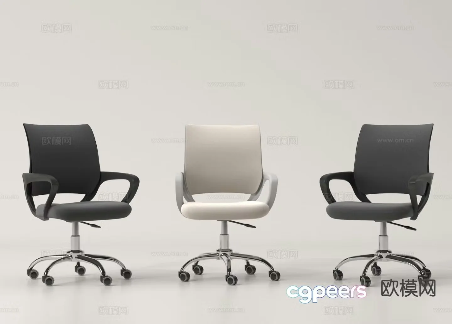 Office chair work chair employee chair swivel chair 3d model