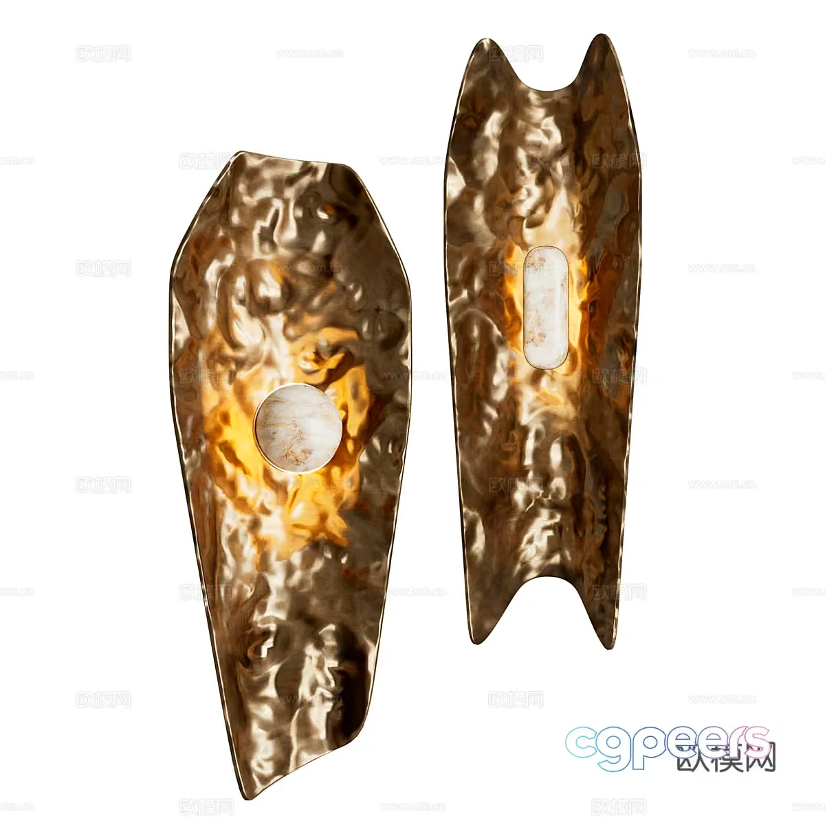 Gold And Silver Decorative Wall Sconces 3D Model – 22795 – VRAY Render