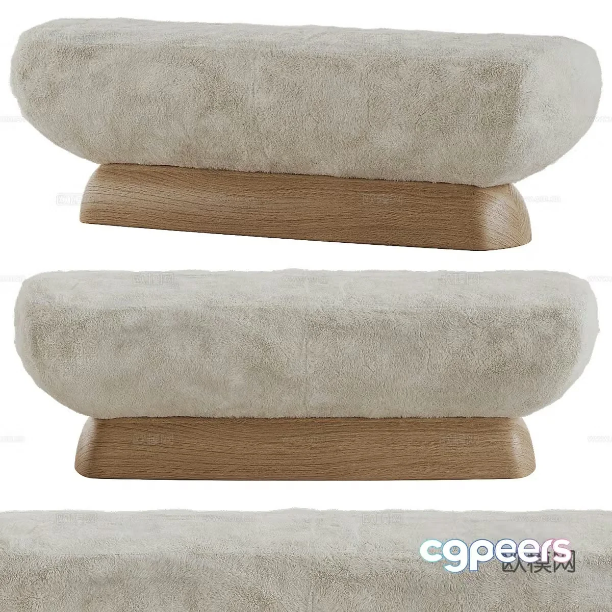 Cuff Studio U Bench 3d Model