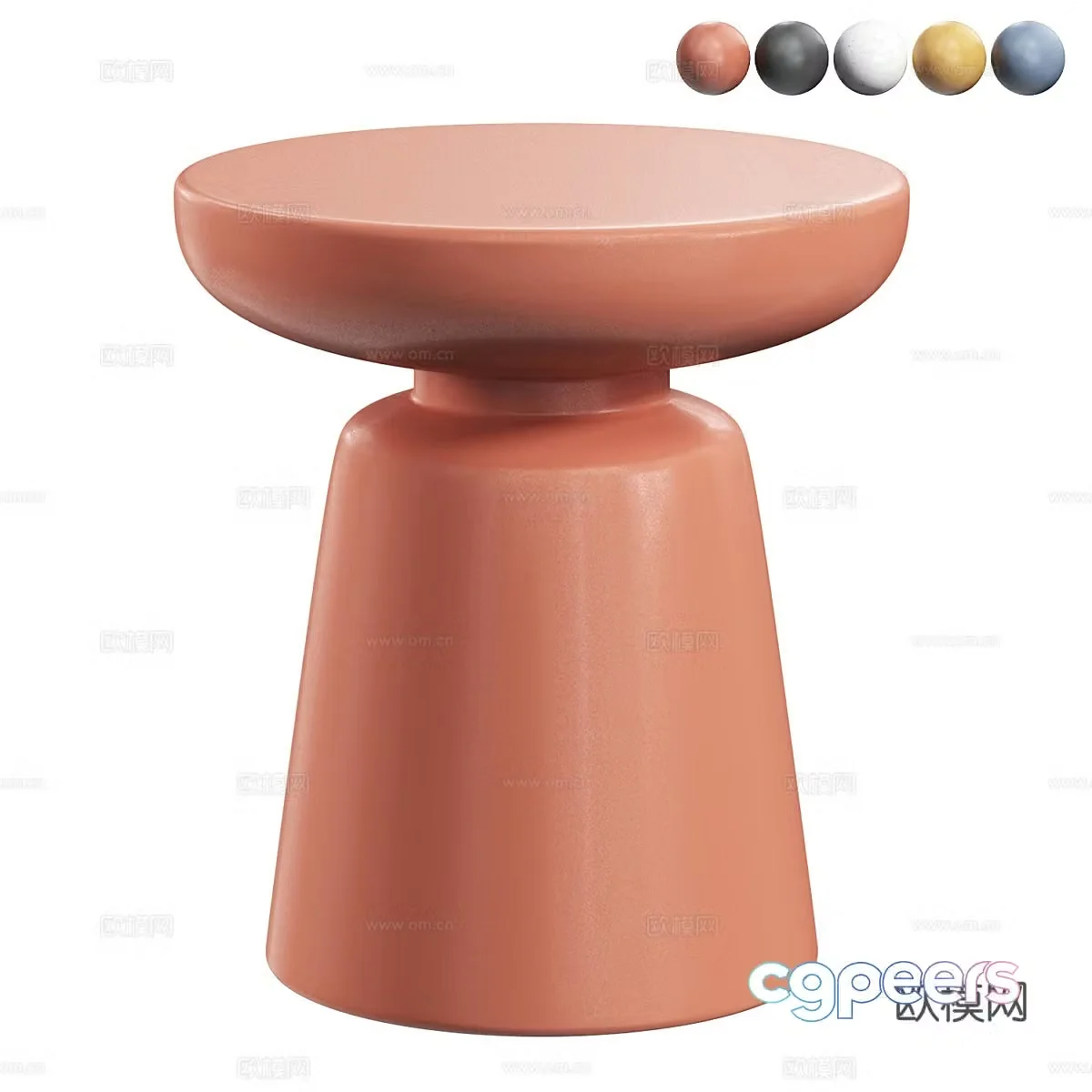 Modern Cream Style Lily Coffee Table 3D Model