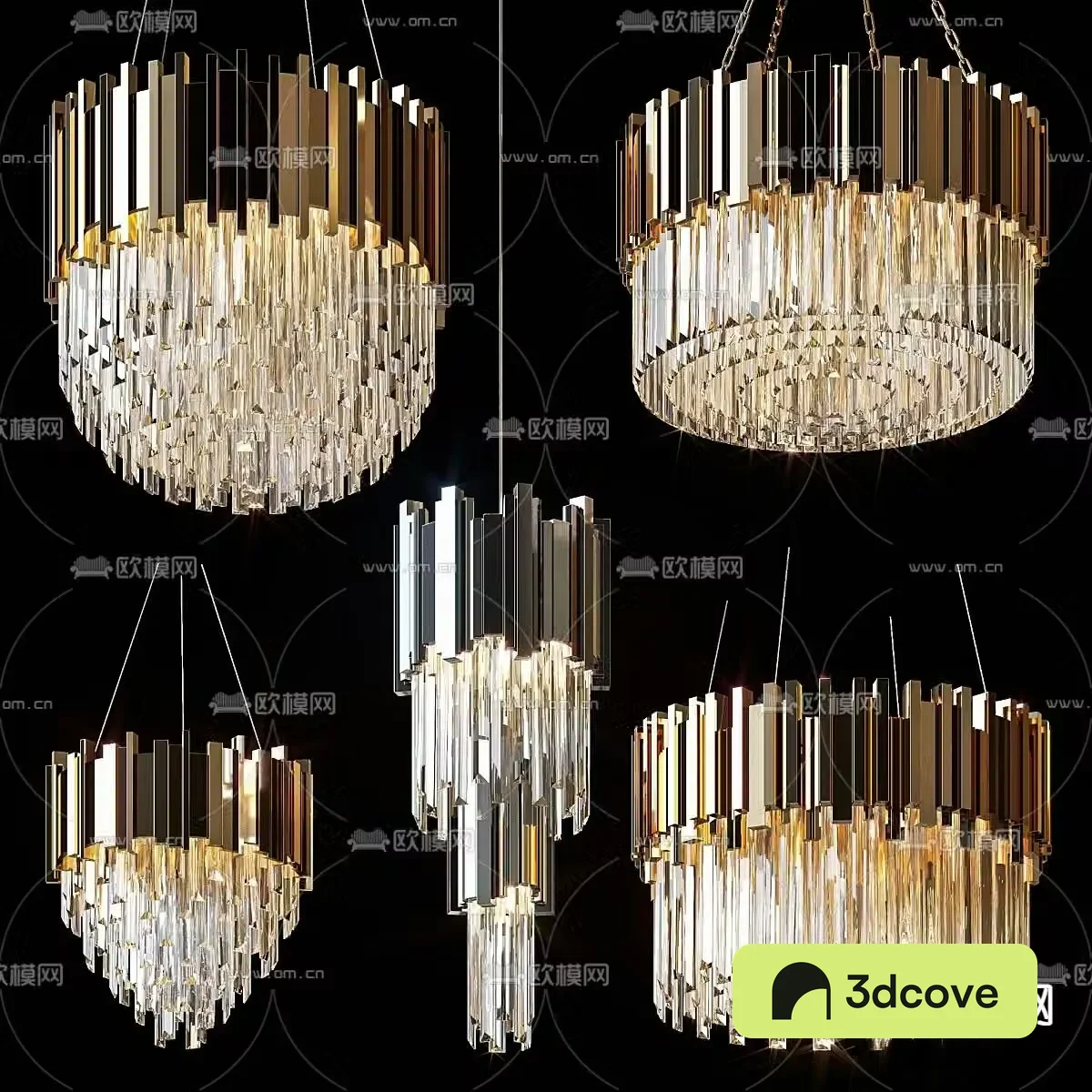 Light luxury chandelier crystal lamp