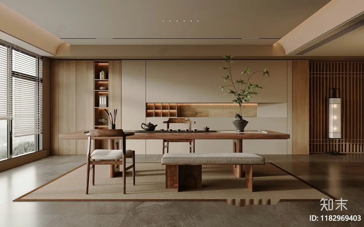 A Modern Dining Room 3D Model – 3504 – VRAY Render