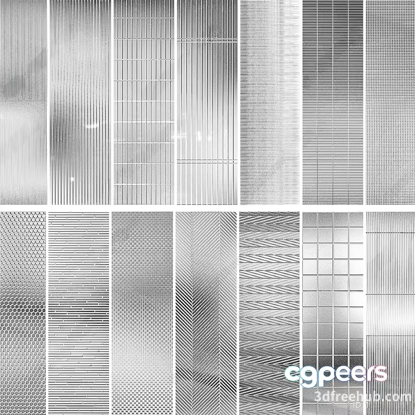 A Collection Of Various Patterns 3D Model – 15813 – VRAY Render
