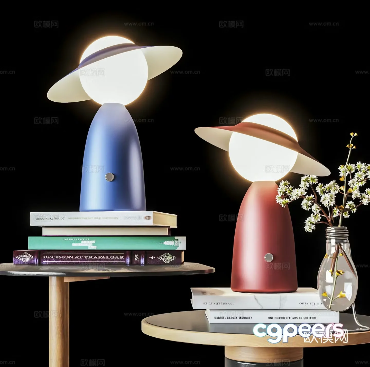 Modern Ambient Light Book Desk Lamp 3D Model