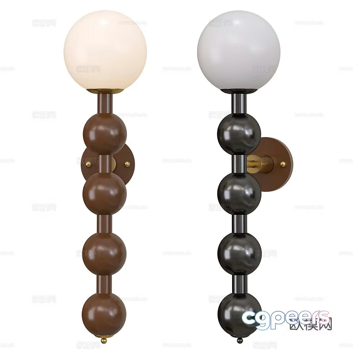 New Chinese style medieval style decorative wall light 3D model
