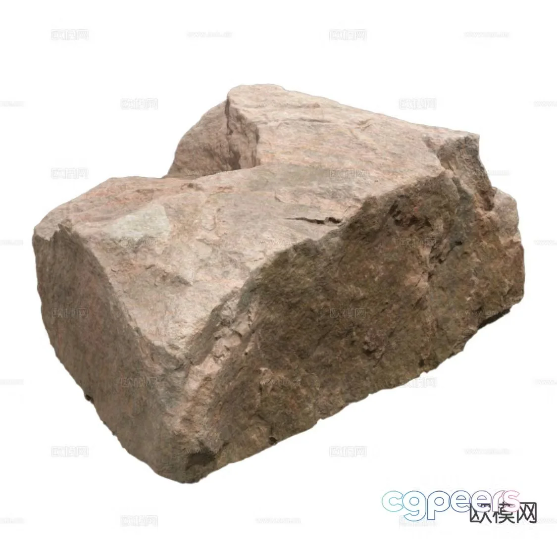 modern rock granite 3d model