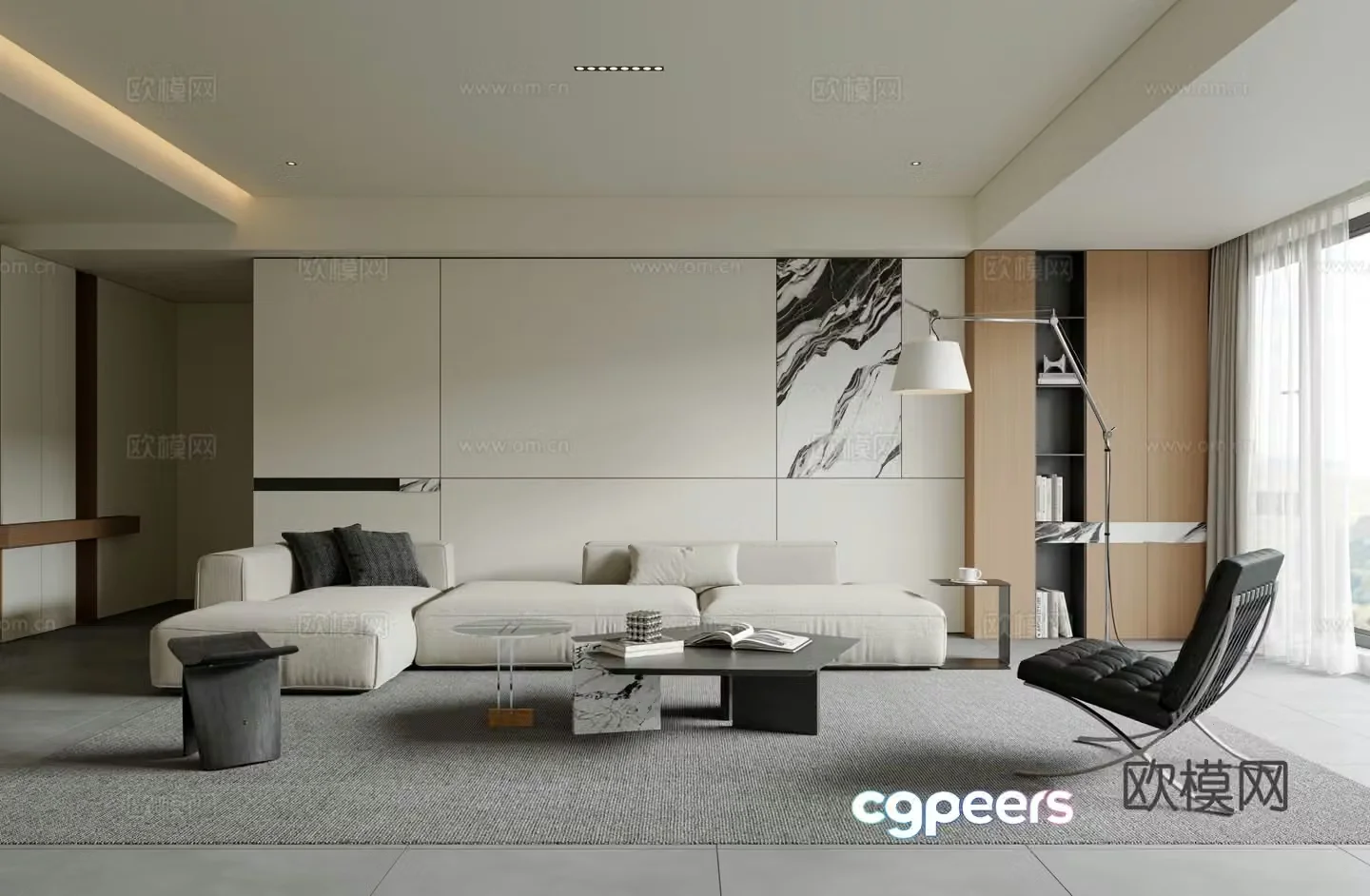 Modern living room 3d model