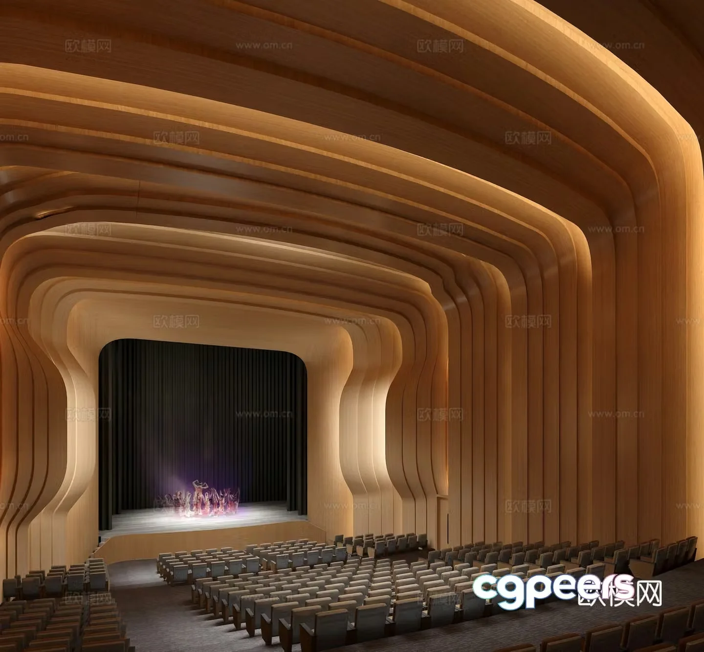 Modern lecture hall 3d model