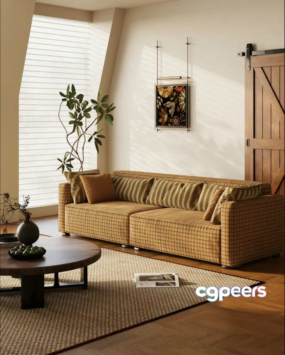 Modern Living Room 3D Model – 9694 – VRAY Render