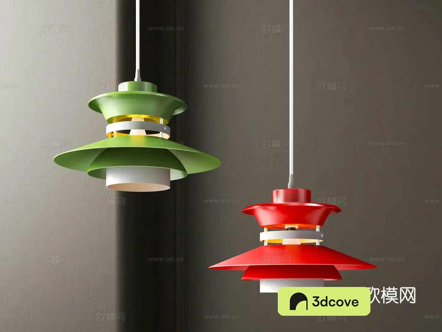 Modern colorful chandeliers
