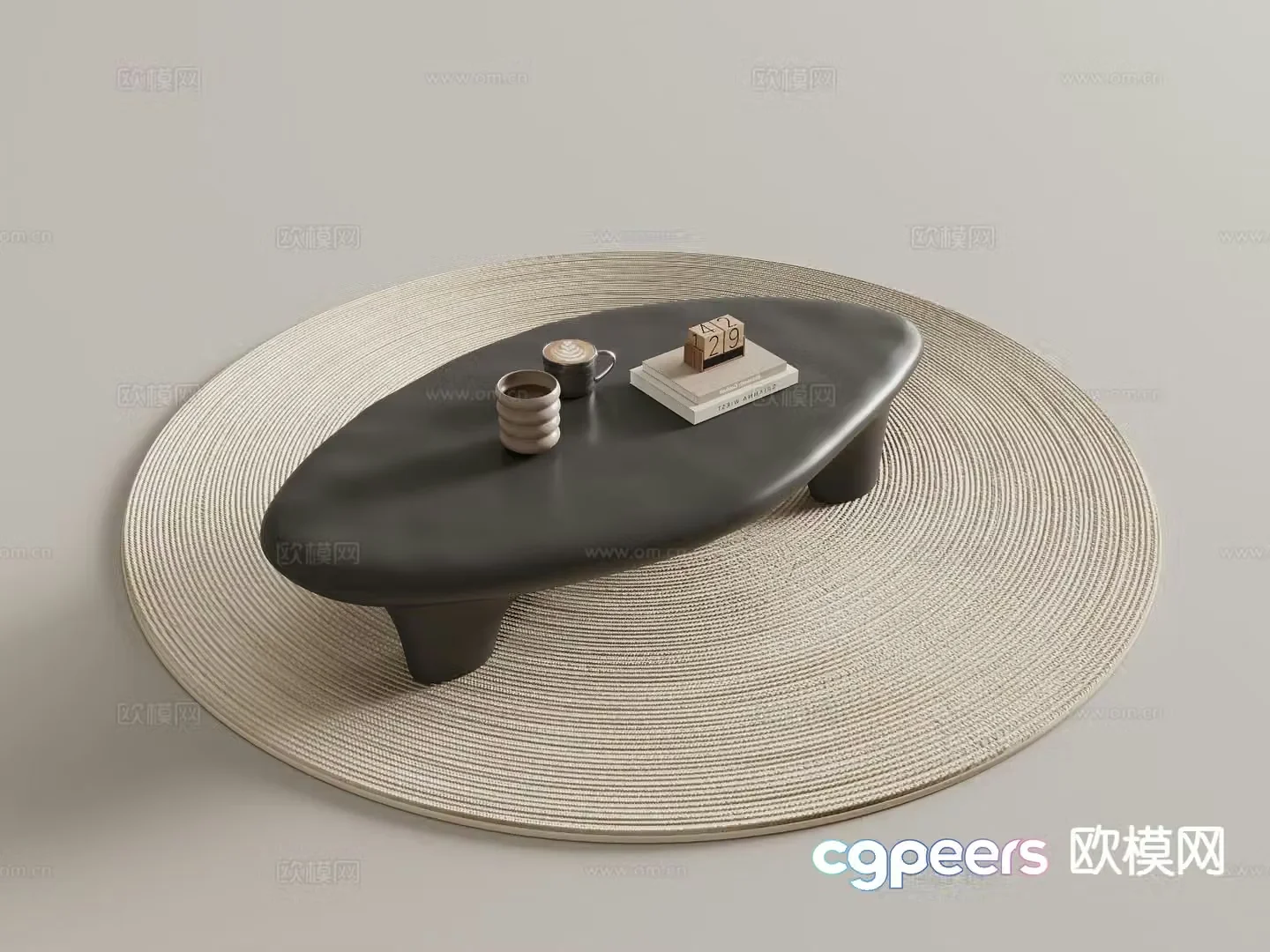 Special shaped coffee table simple coffee table 3d model