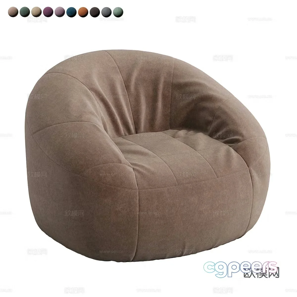 Modern Theo casual sofa 3d model