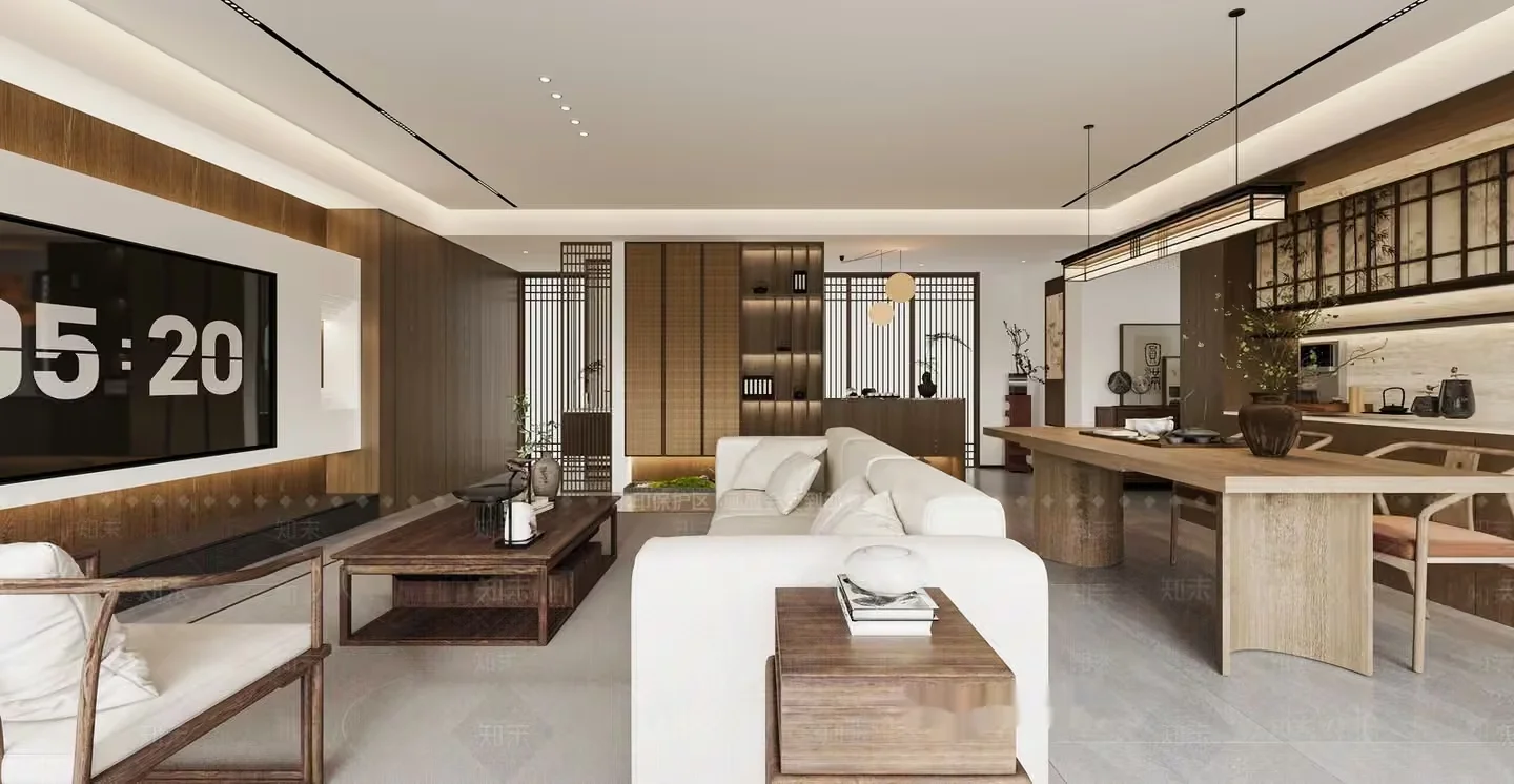 Modern Living Room 3D Model – 4680 – VRAY Render