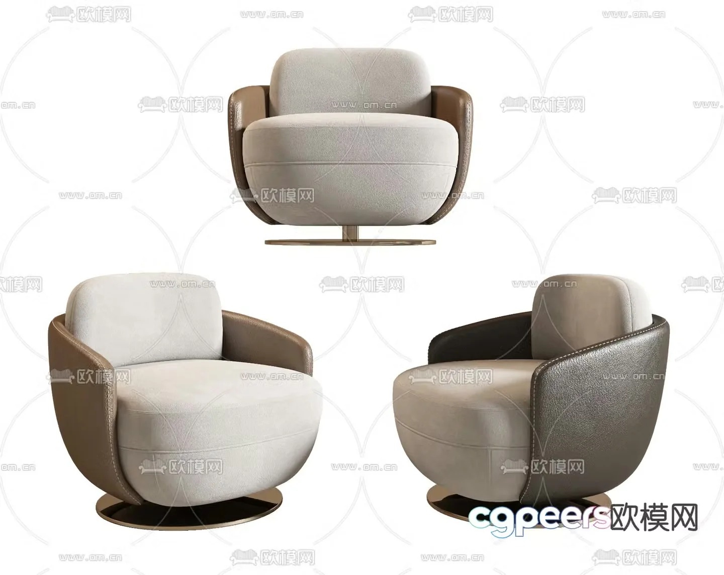 Poliform single sofa 3d model