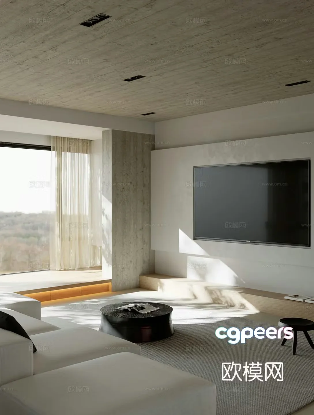 Modern living room 3d model