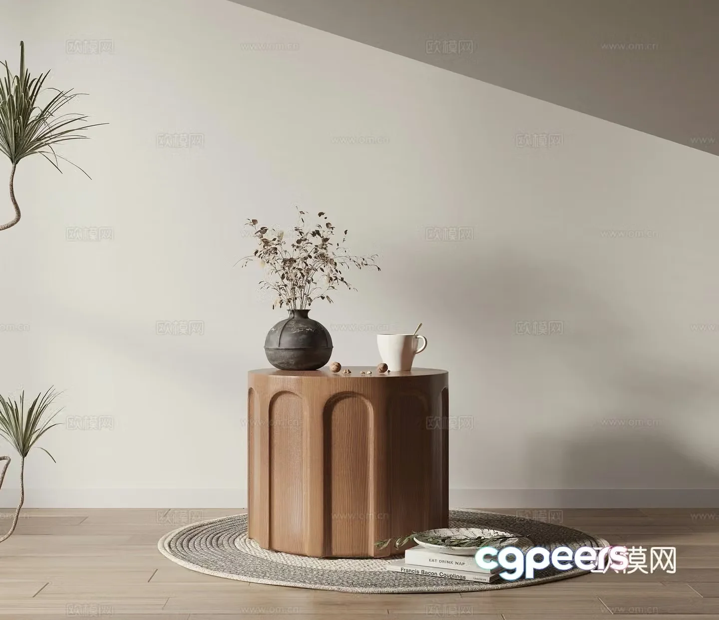 3D model of side coffee table ornament