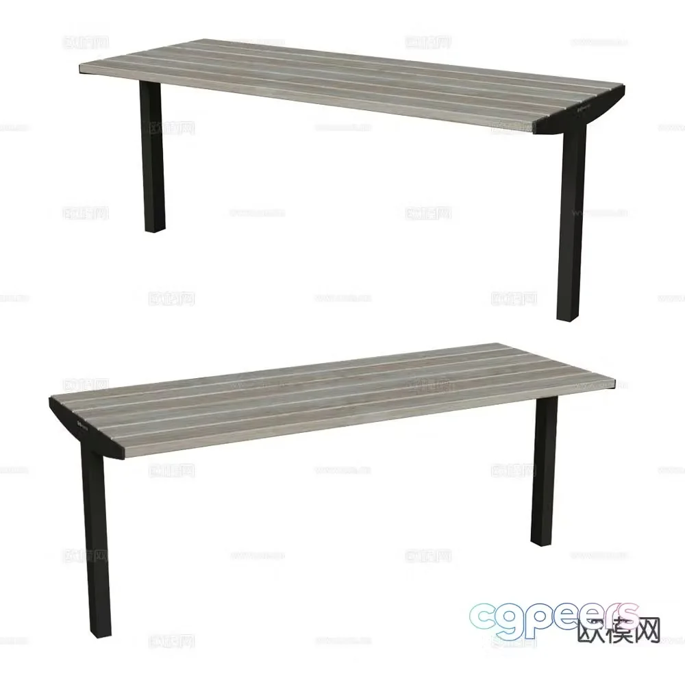 MmcitÃ© communal dining table 3d model