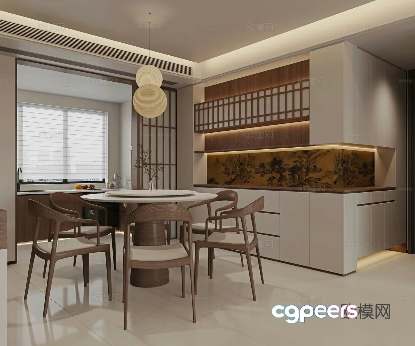 New Chinese restaurant 3D model