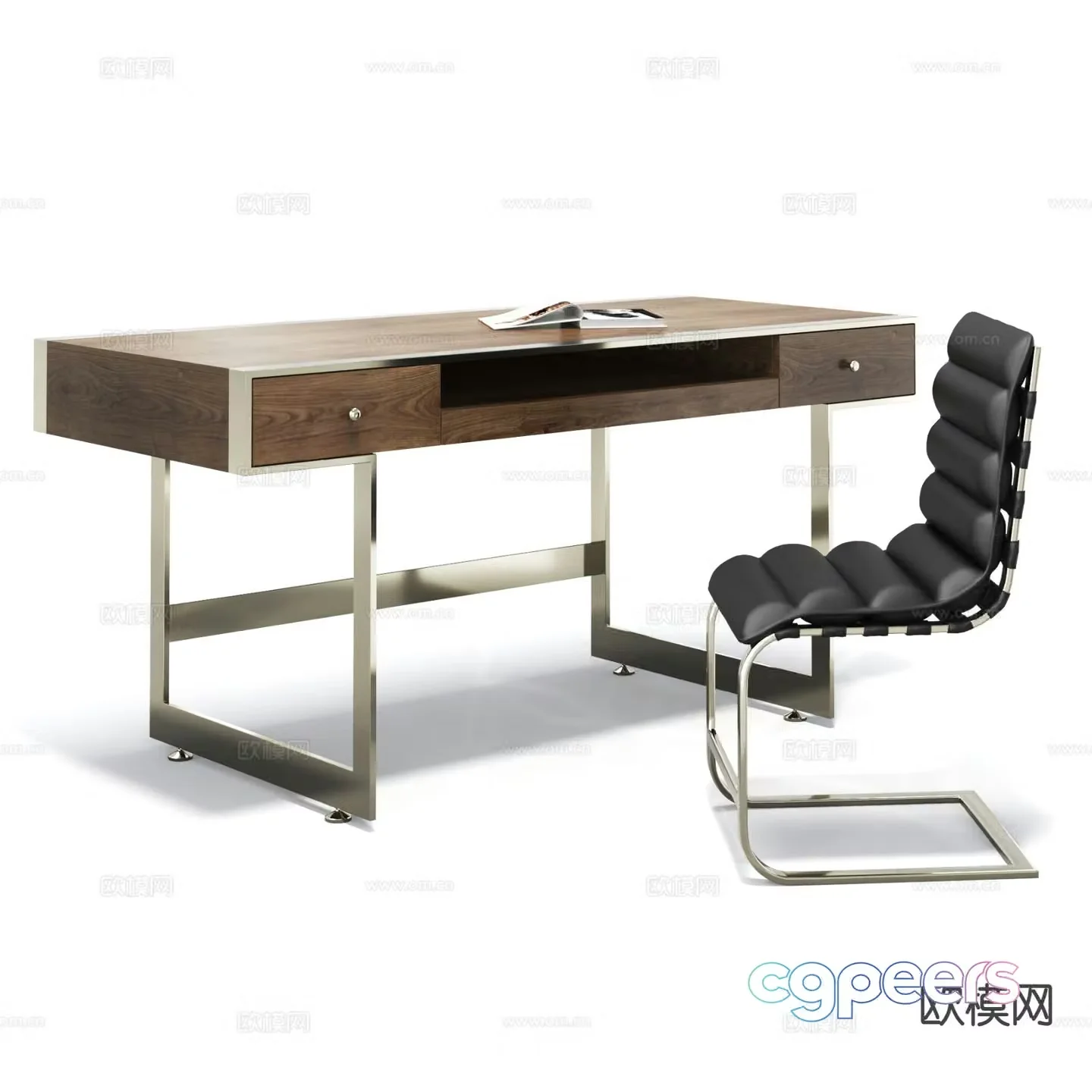 Modern desk 3d model