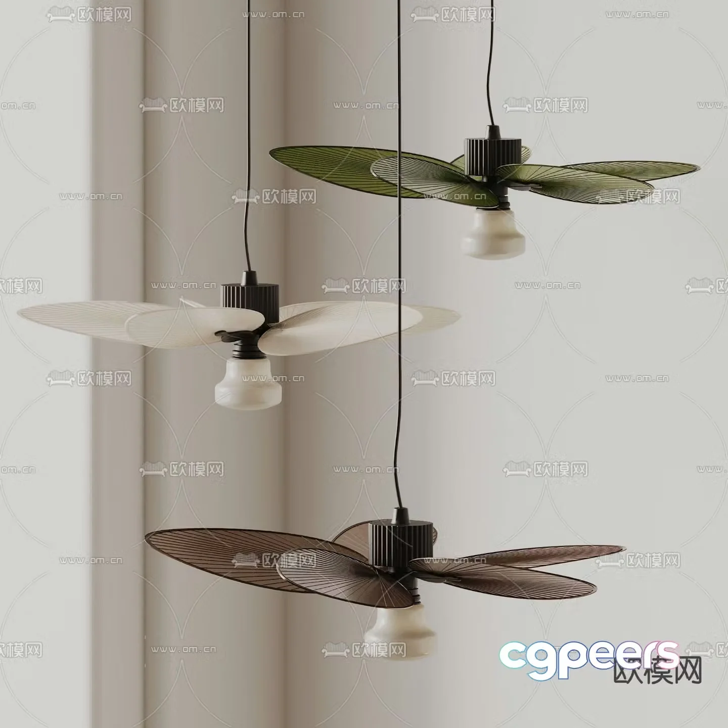 Ceiling fan light fan light 3d model