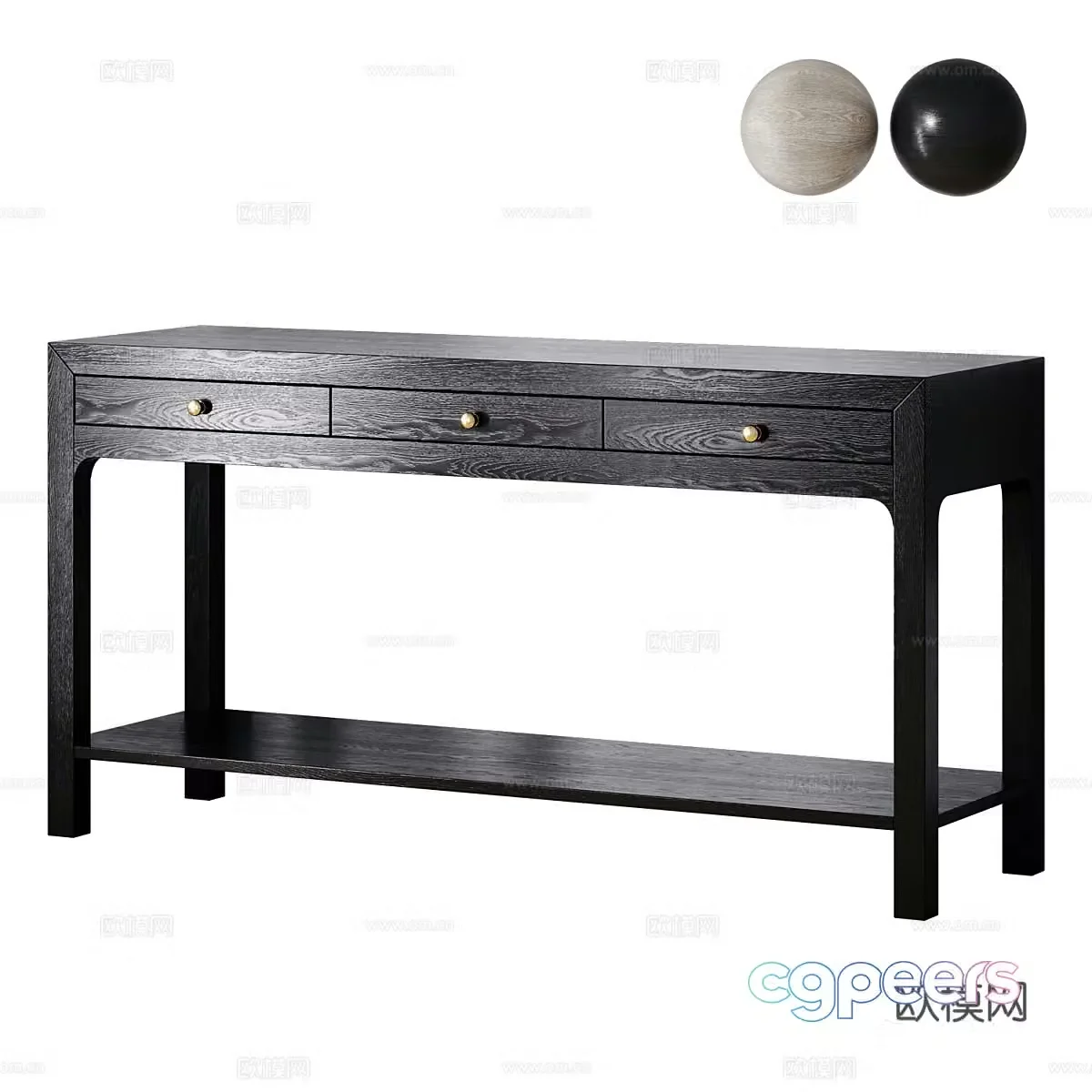 New Chinese McGee & Co Allen Black End Scenic Platform 3D Model