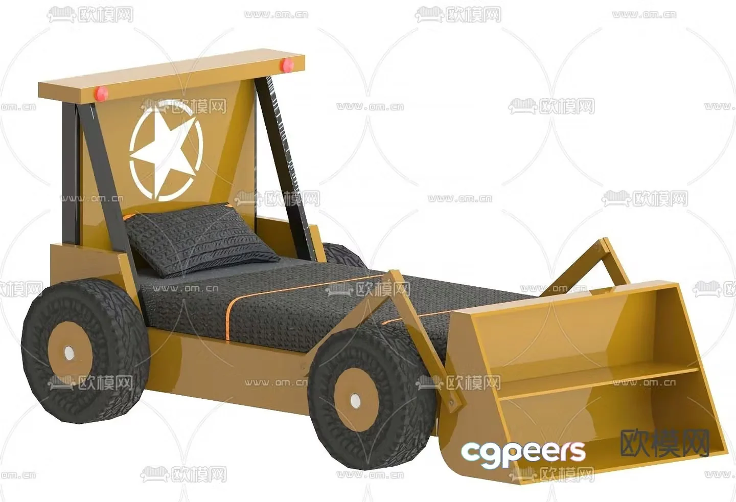 Modern children’s car bed 3d model
