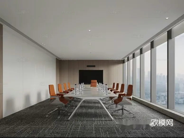 Large Conference Room 3D Model – 23117 – VRAY Render