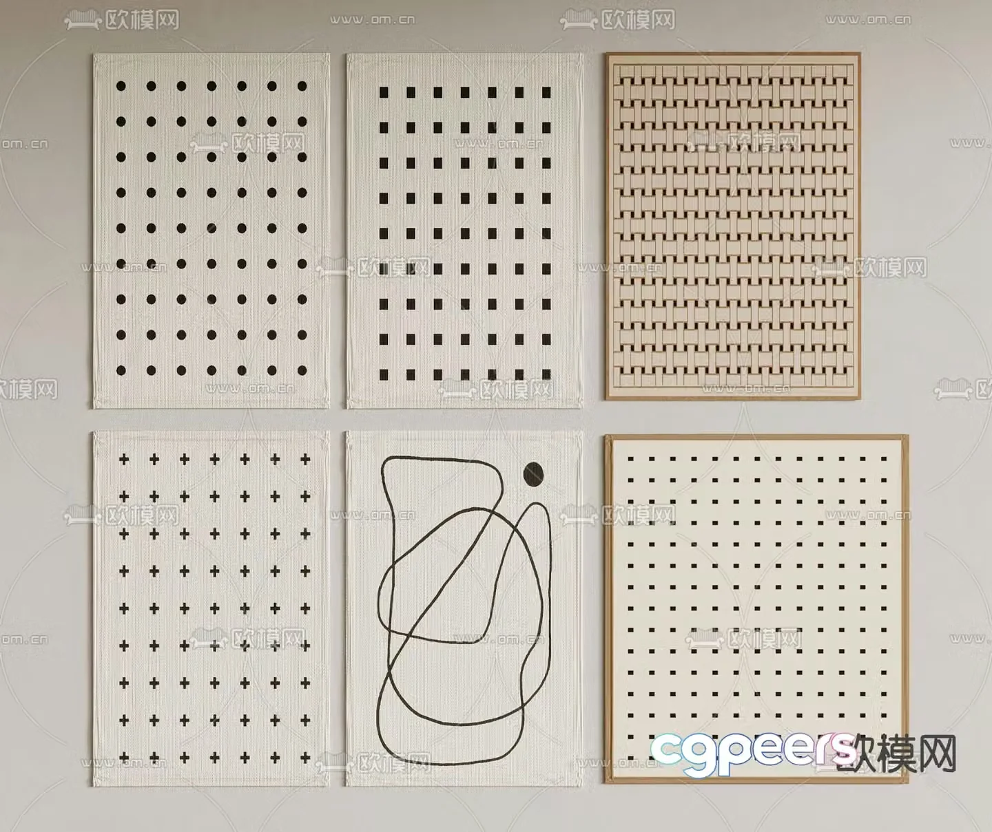 Simple carpet Square carpet 3d model
