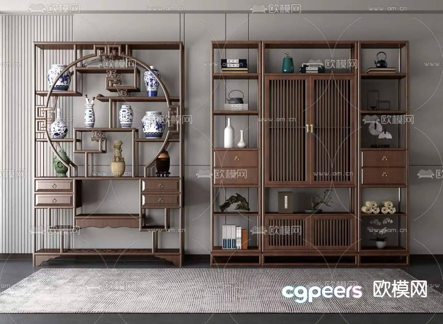 Bogu rack new Chinese style storage rack display rack 3d model