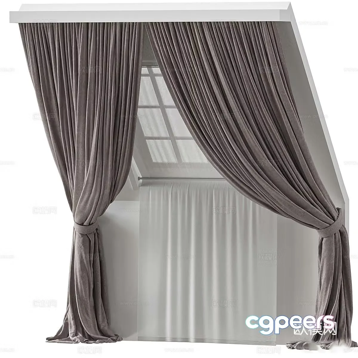 Loft curtain skylight curtain 3d model