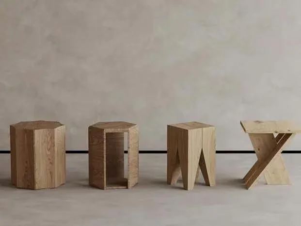 Wooden Stools 3D Model – 5120 – VRAY Render